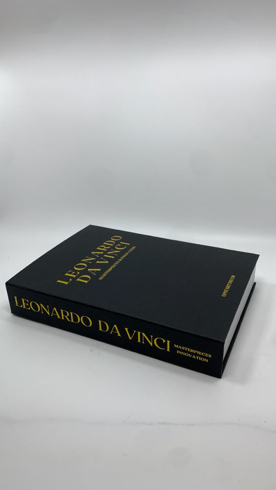DA VINCI FAUX BOOK CARDBOARD STORAGE BOX.