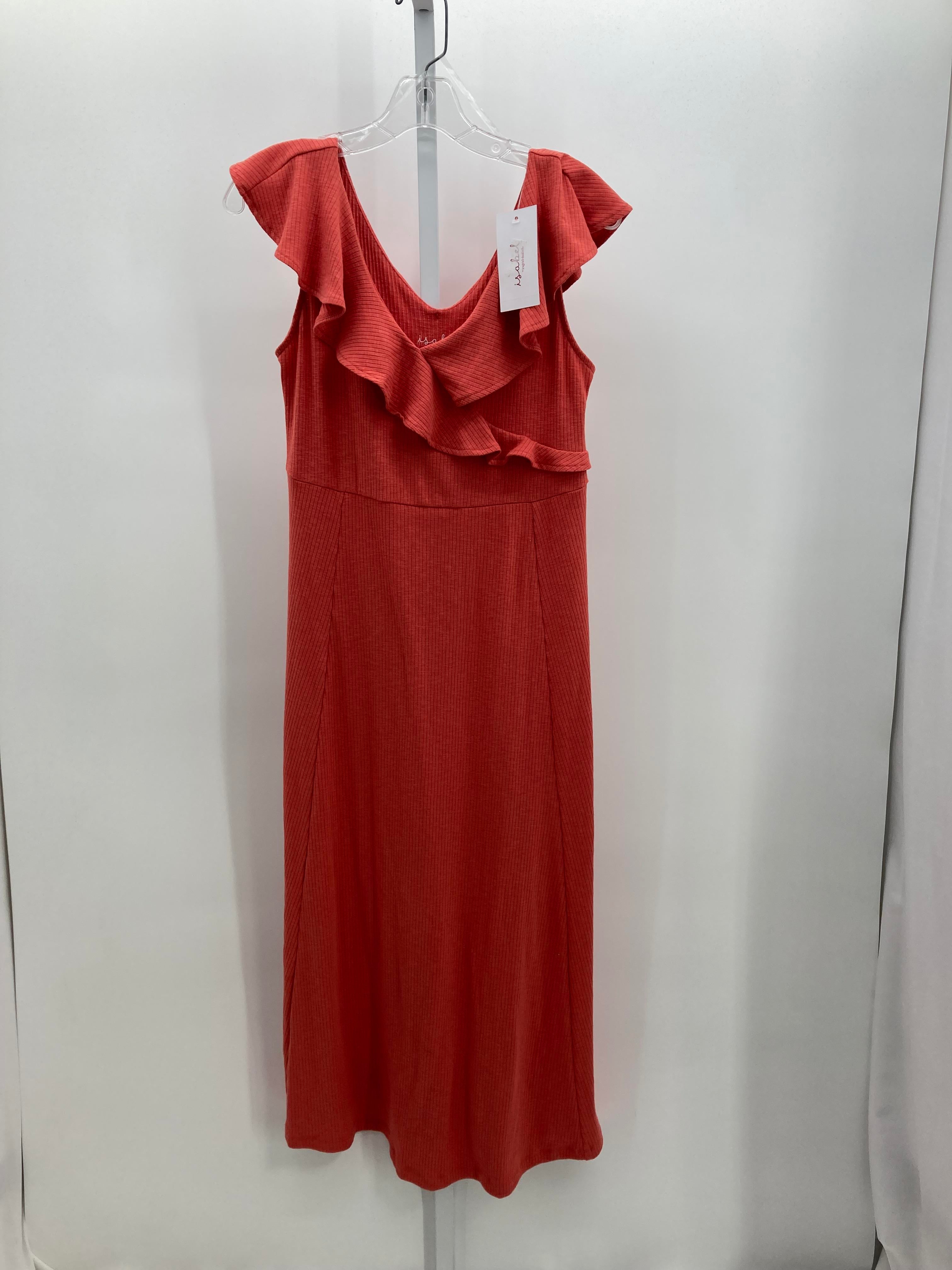 Isabel Coral Size X Small Maternity Sleeveless Dress