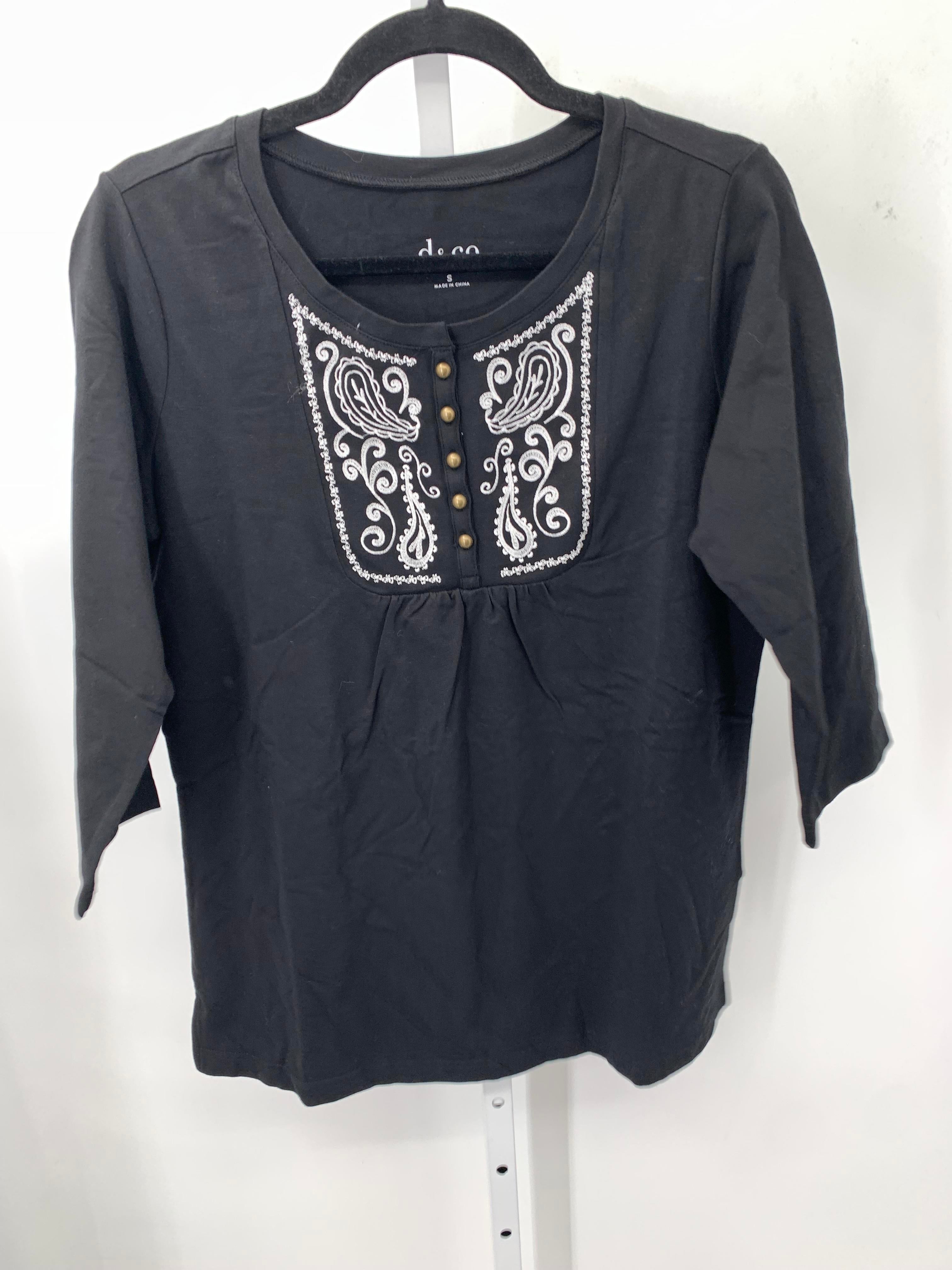 d & co. Size Small Misses 3/4 Sleeve Shirt