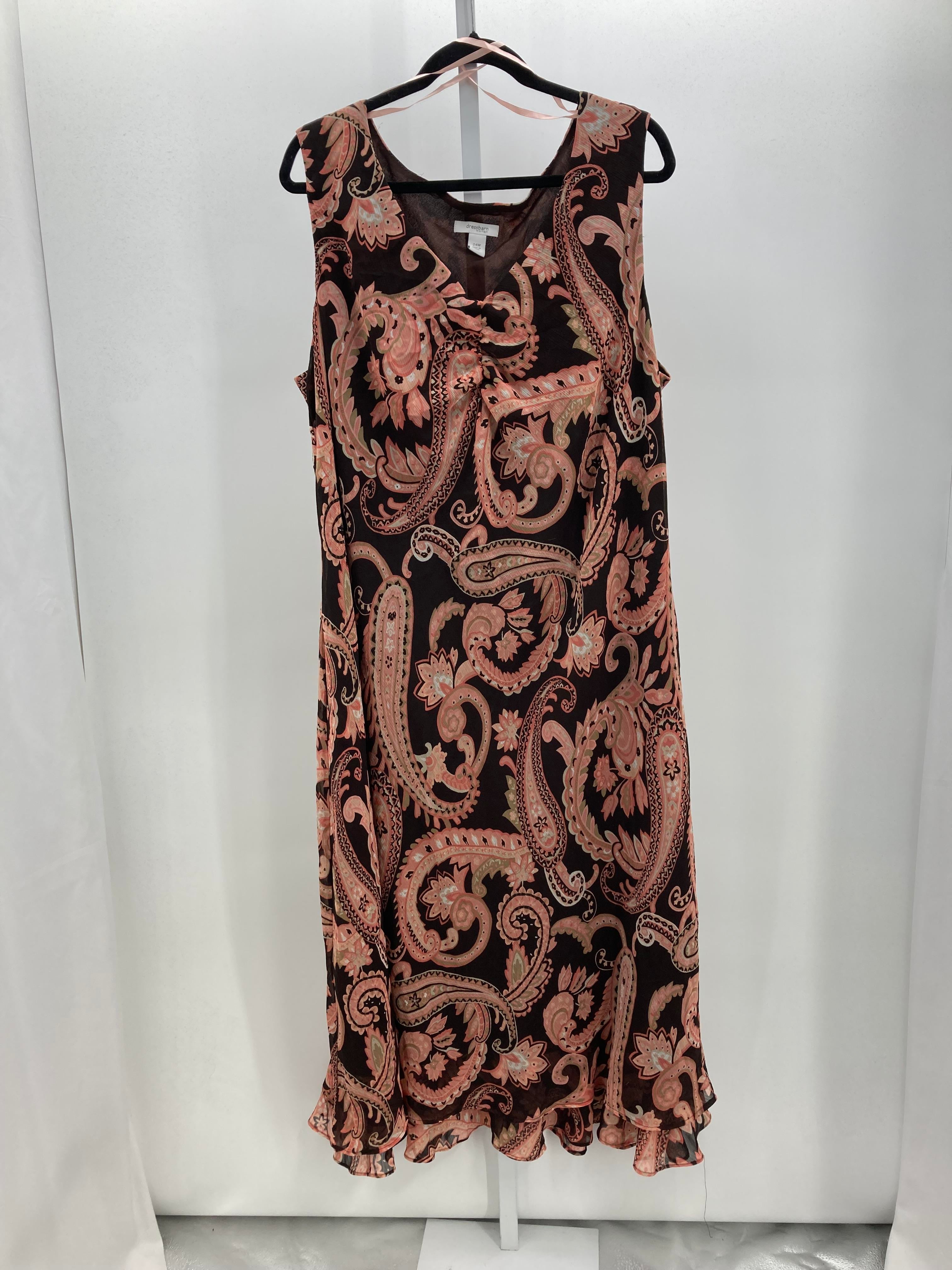 Dress Barn Size 24 W Womens Sleeveless Dress