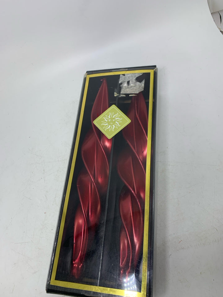 VTG NIB 2 SWIRL TAPERED CANDLE HOLDERS ILLUMINATING CANDLE COMPANY.
