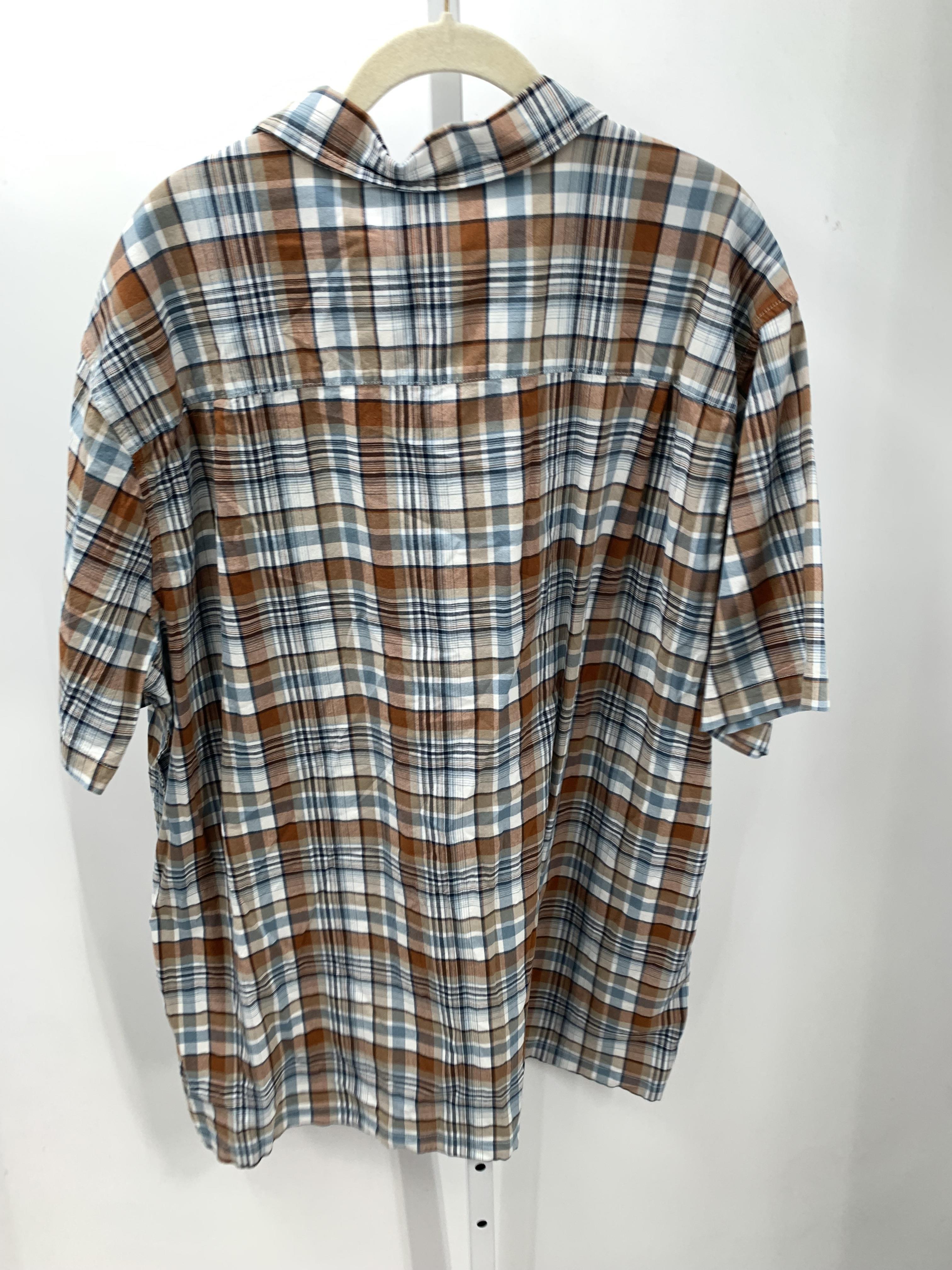 TALL BLUE PLAID BTN DOWN.