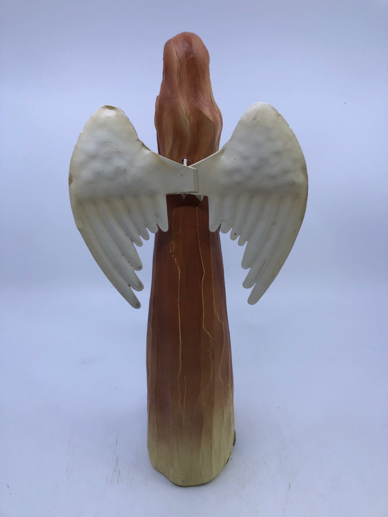"THANKFUL & BLESSED" ANGEL WITH PUMPKIN & SQUIRREL.