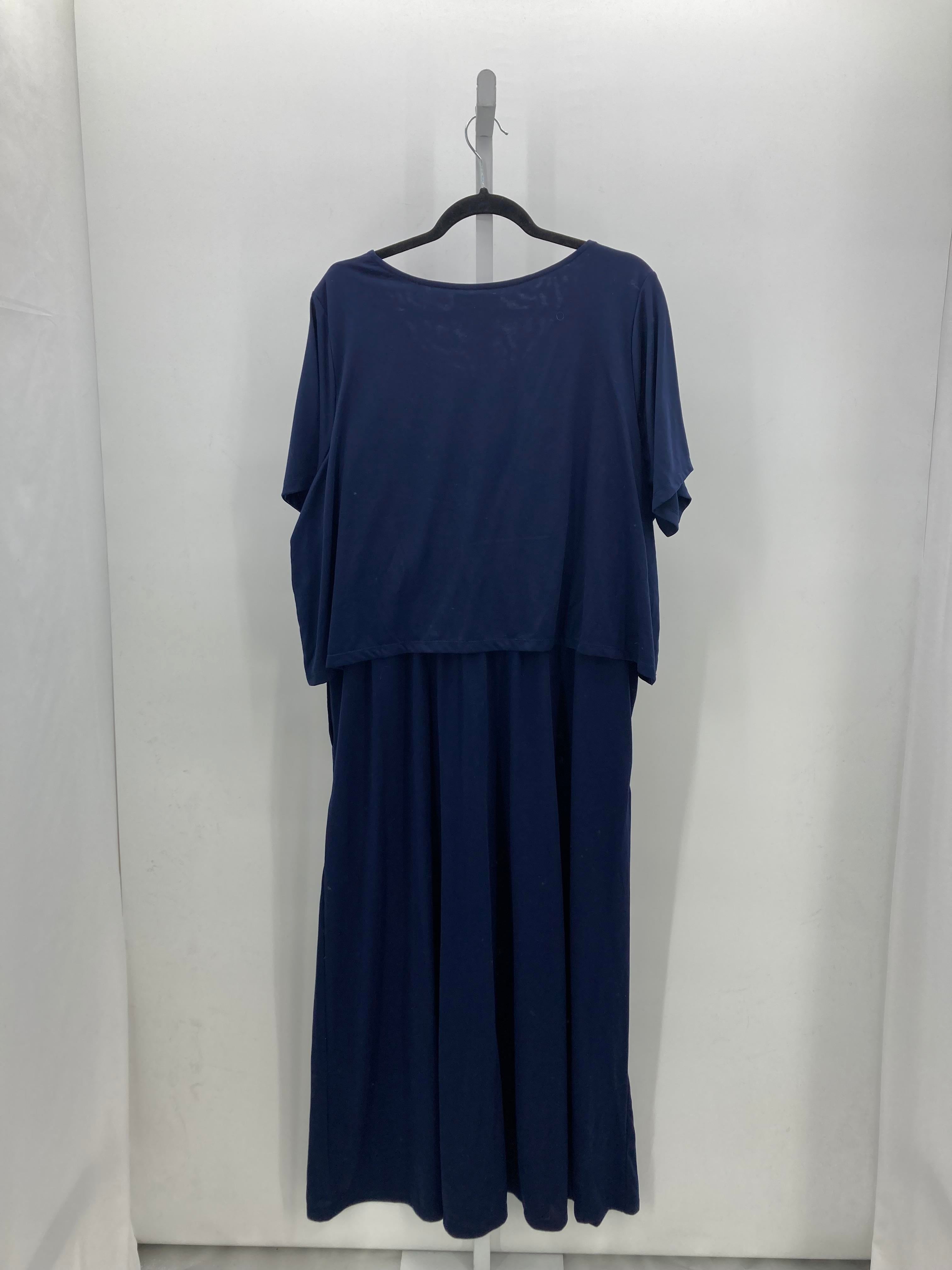 Woman Within Size 1X Womens Short Sleeve Dress