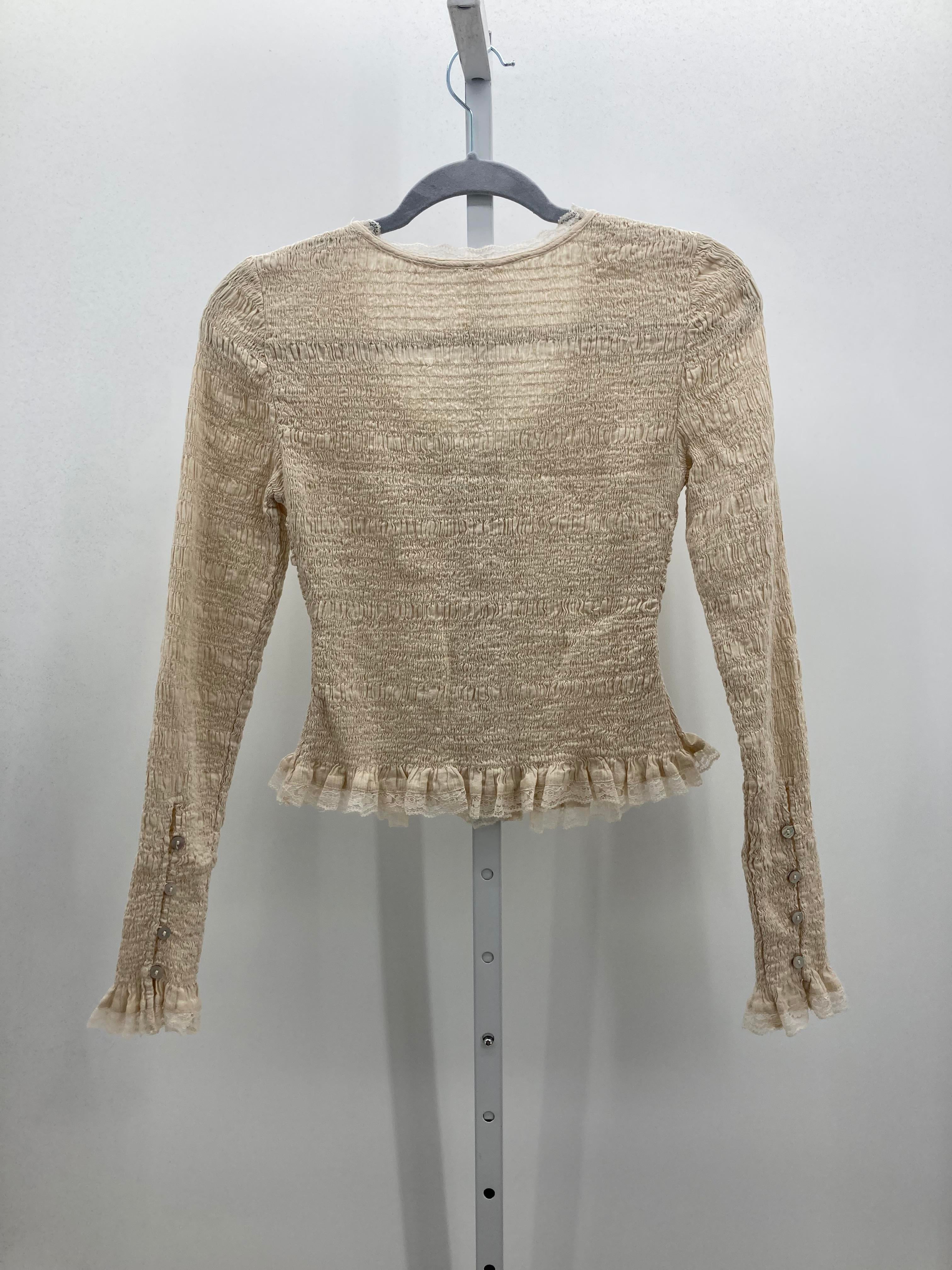 Free People Size Small Misses Long Sleeve Shirt