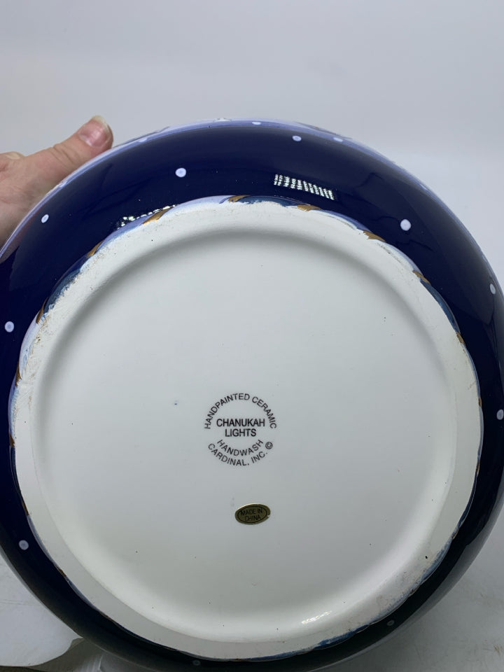 HANUKKAH THEMED CERAMIC BOWL.