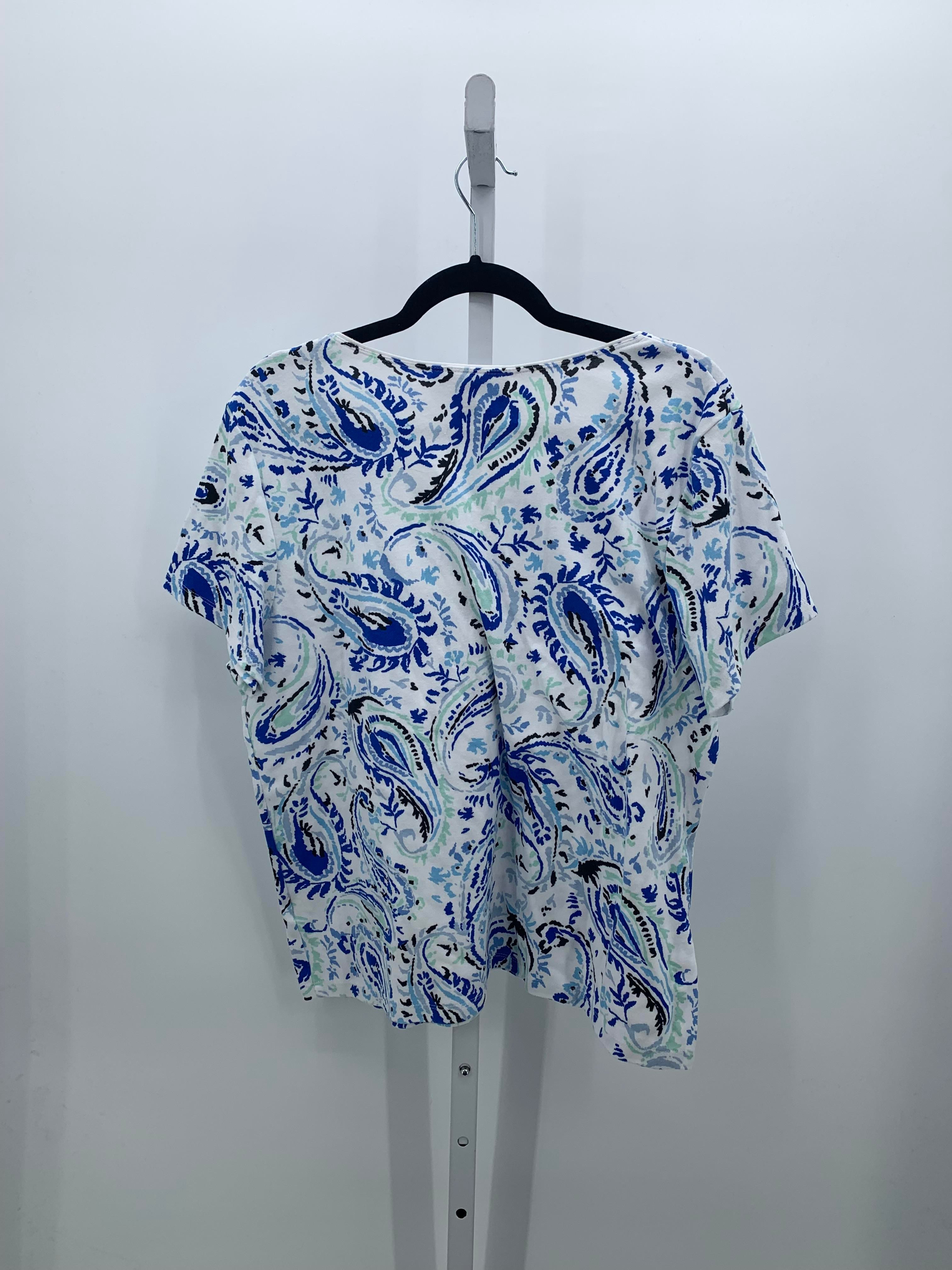 Karen Scott Size Extra Large Misses Short Sleeve Shirt