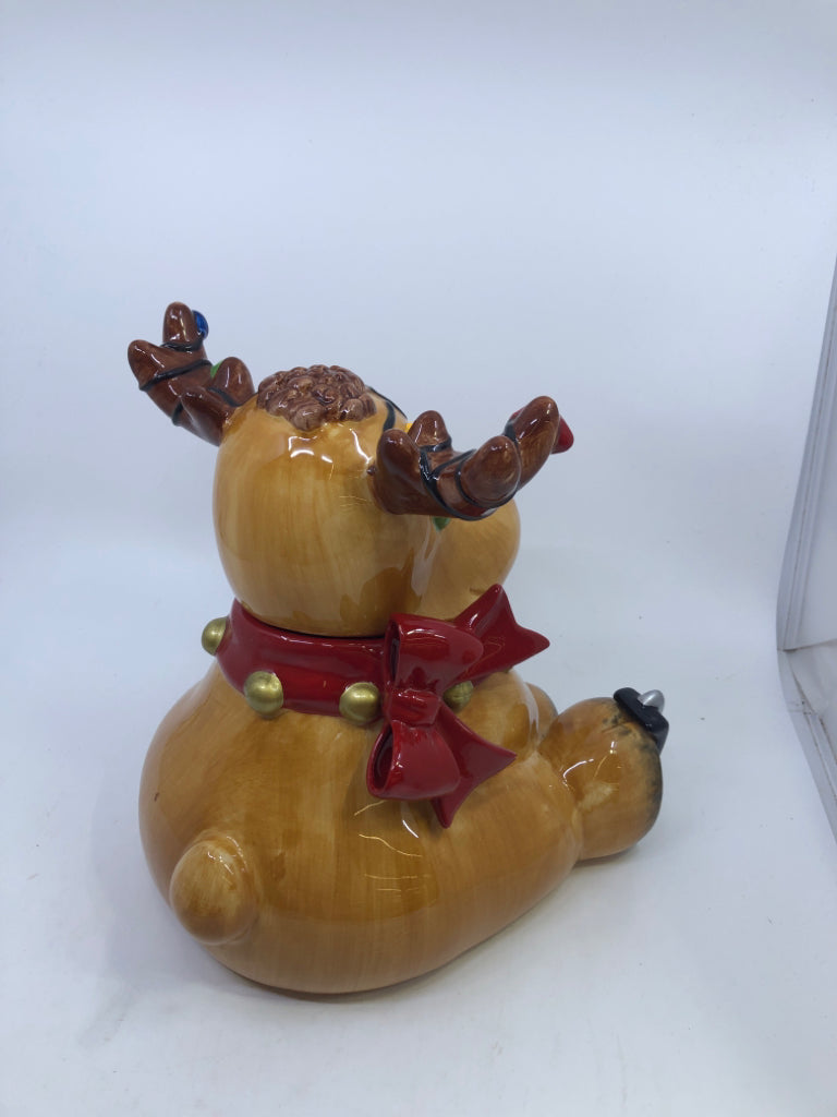 REINDEER COOKIE JAR.