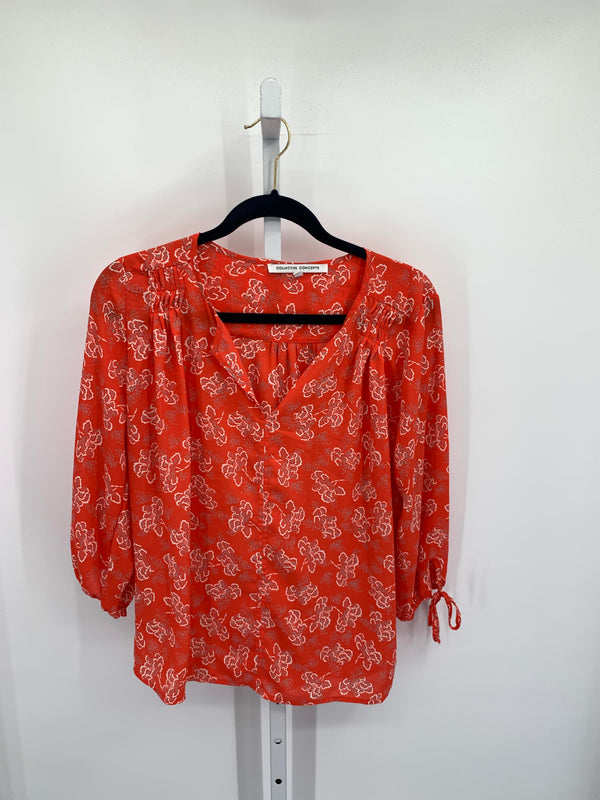 Collective Concepts Size Large Misses 3/4 Sleeve Shirt