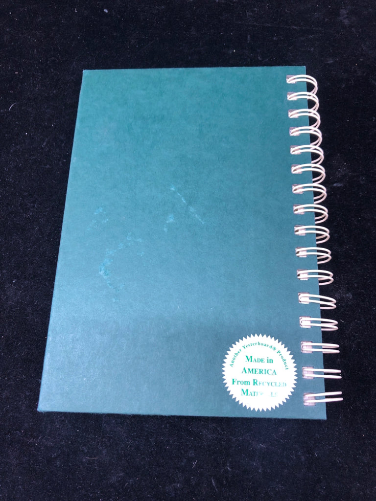 HOLIDAY NOTEBOOK BOY HOLDING TREE WAVING TO CHILDREN.