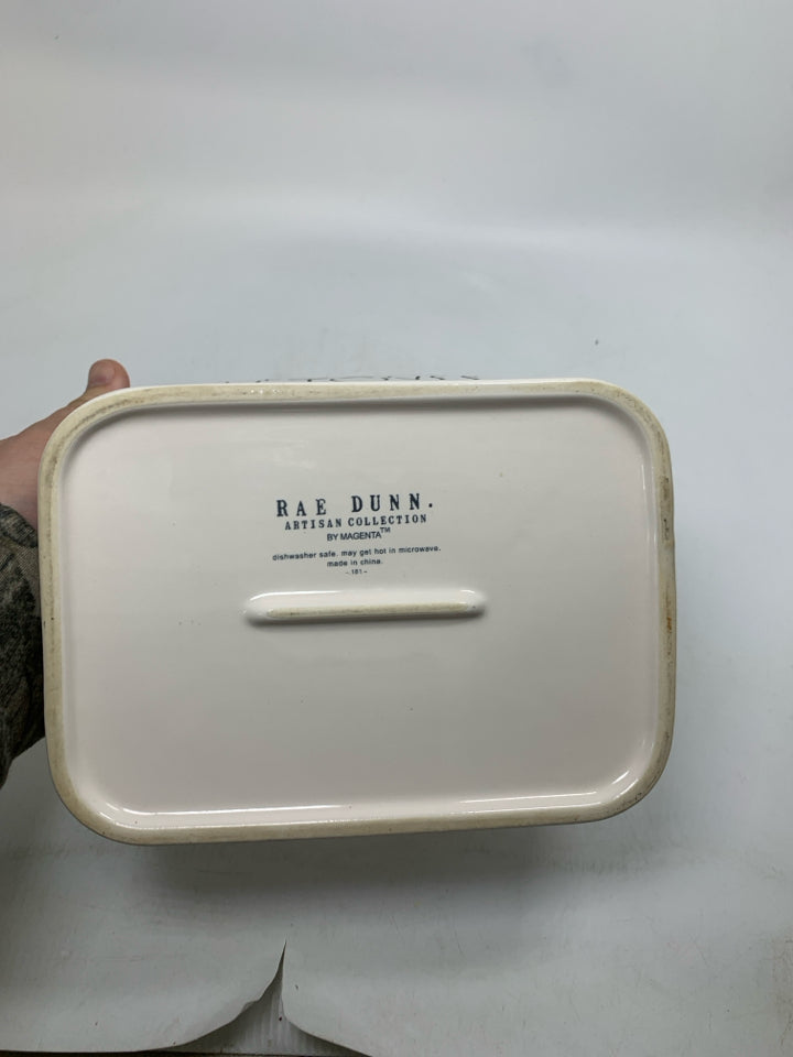 LEFTOVERS RECTANGLE DISH.