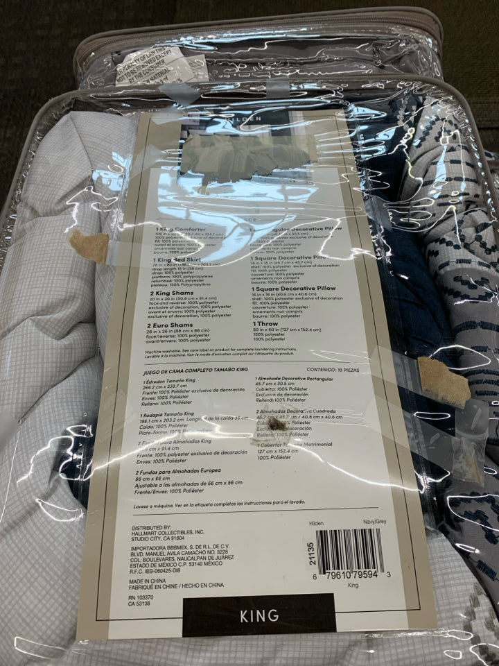 NIP 10PC KING BED SET.