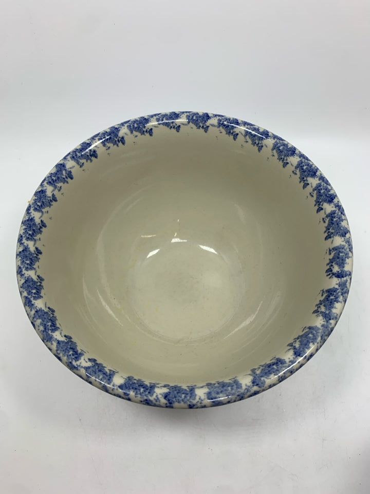 SM BLUE SPECKLED CERAMIC MIXING BOWL.
