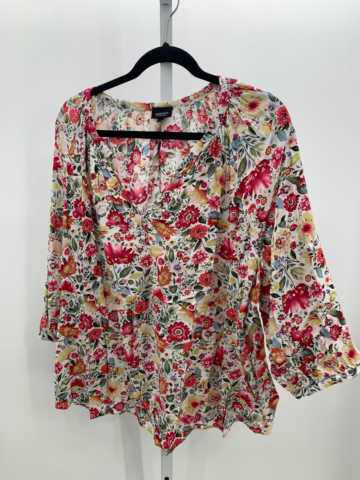 Jones & Co Size 3X Womens 3/4 Sleeve Shirt