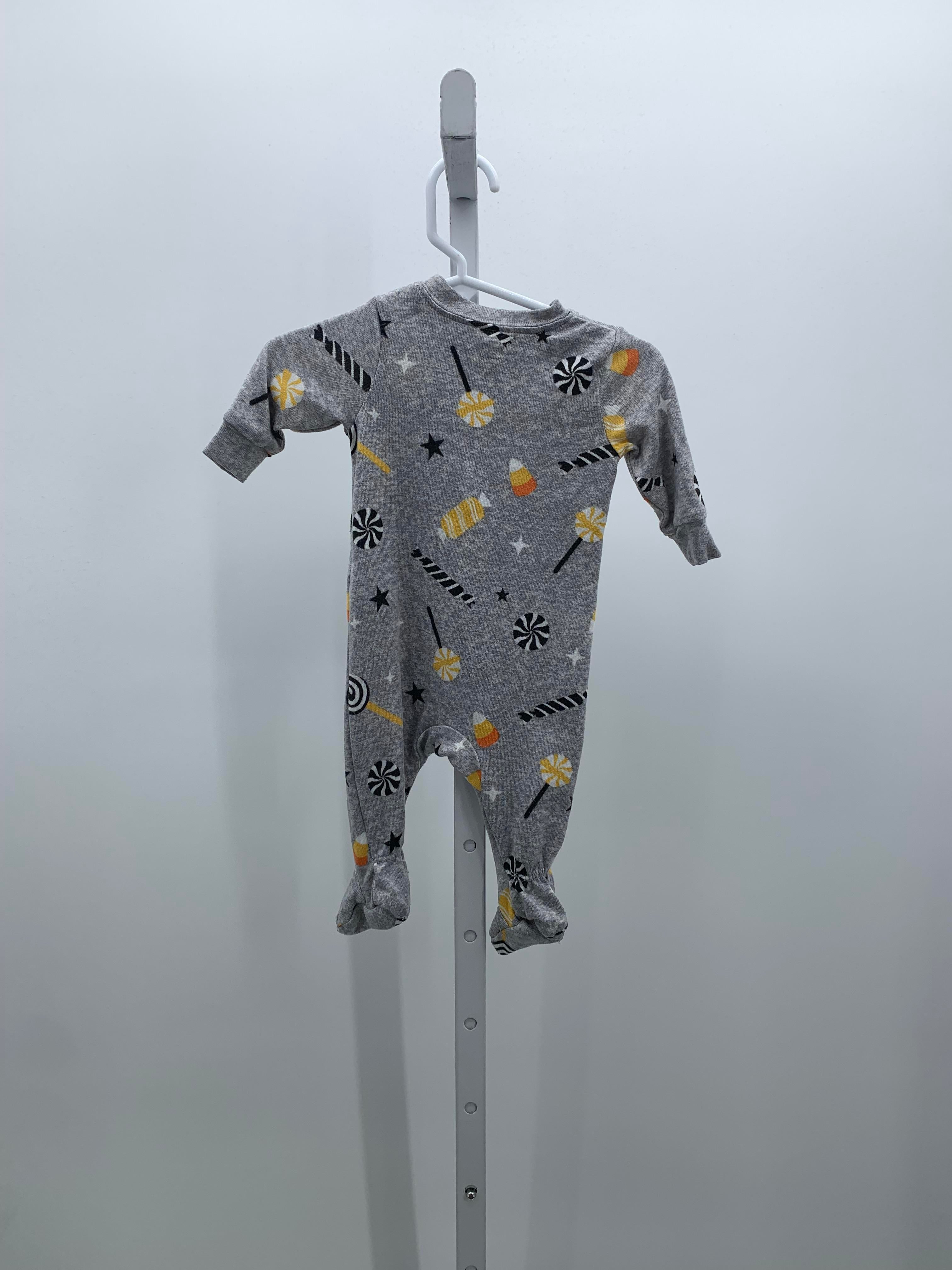 LONG SLV ROMPER CANDY CORN.