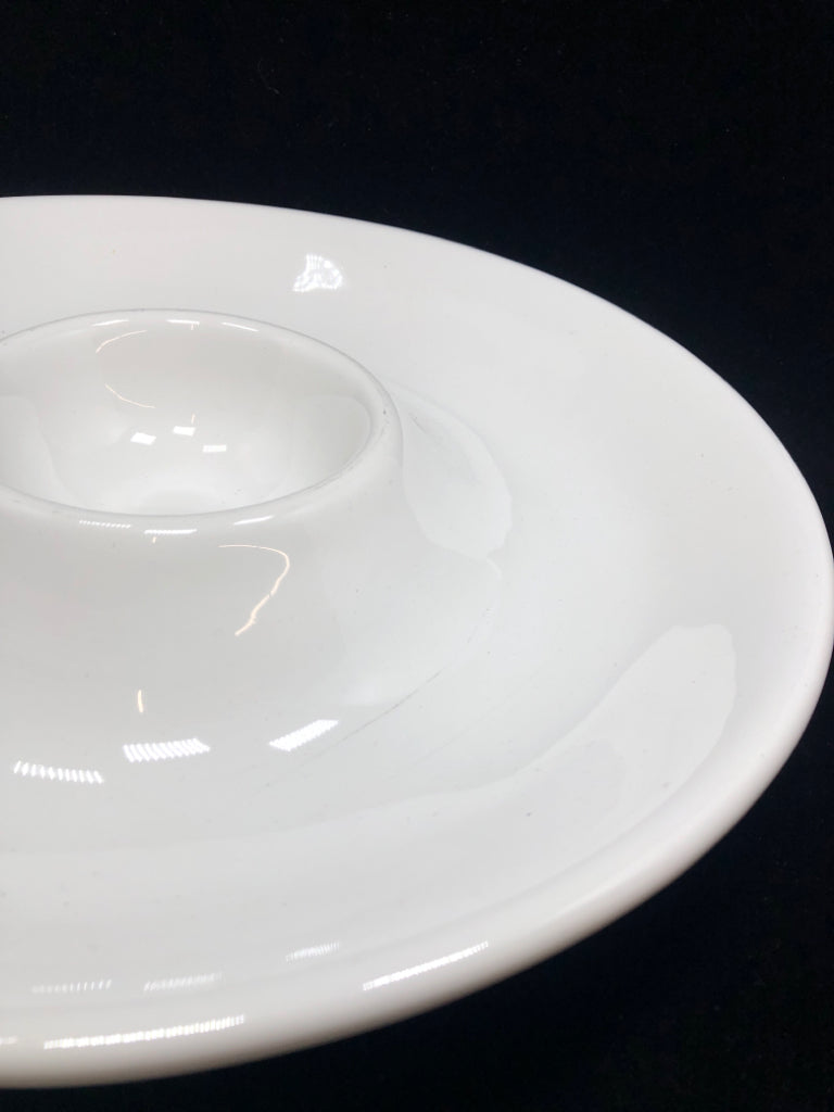 WHITE DIP AND CHIP PLATTER