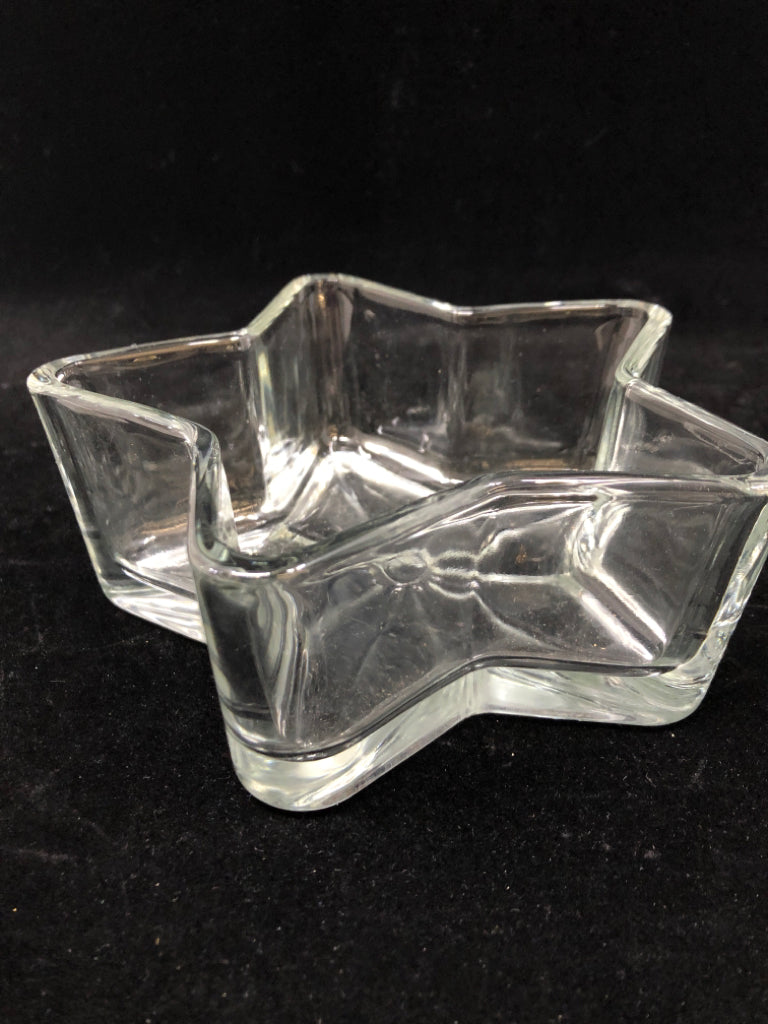 GLASS STAR DISH.