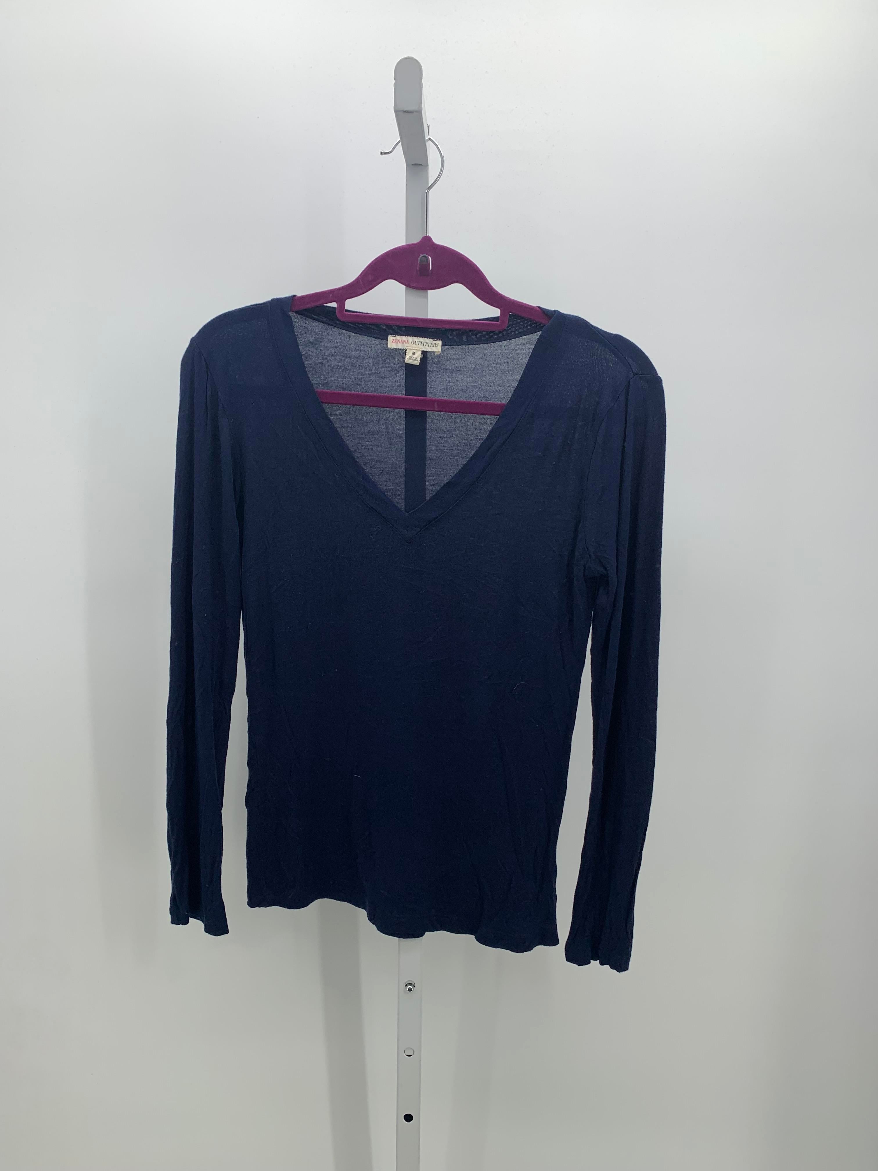 Zenana Size Medium Juniors Long Sleeve Shirt