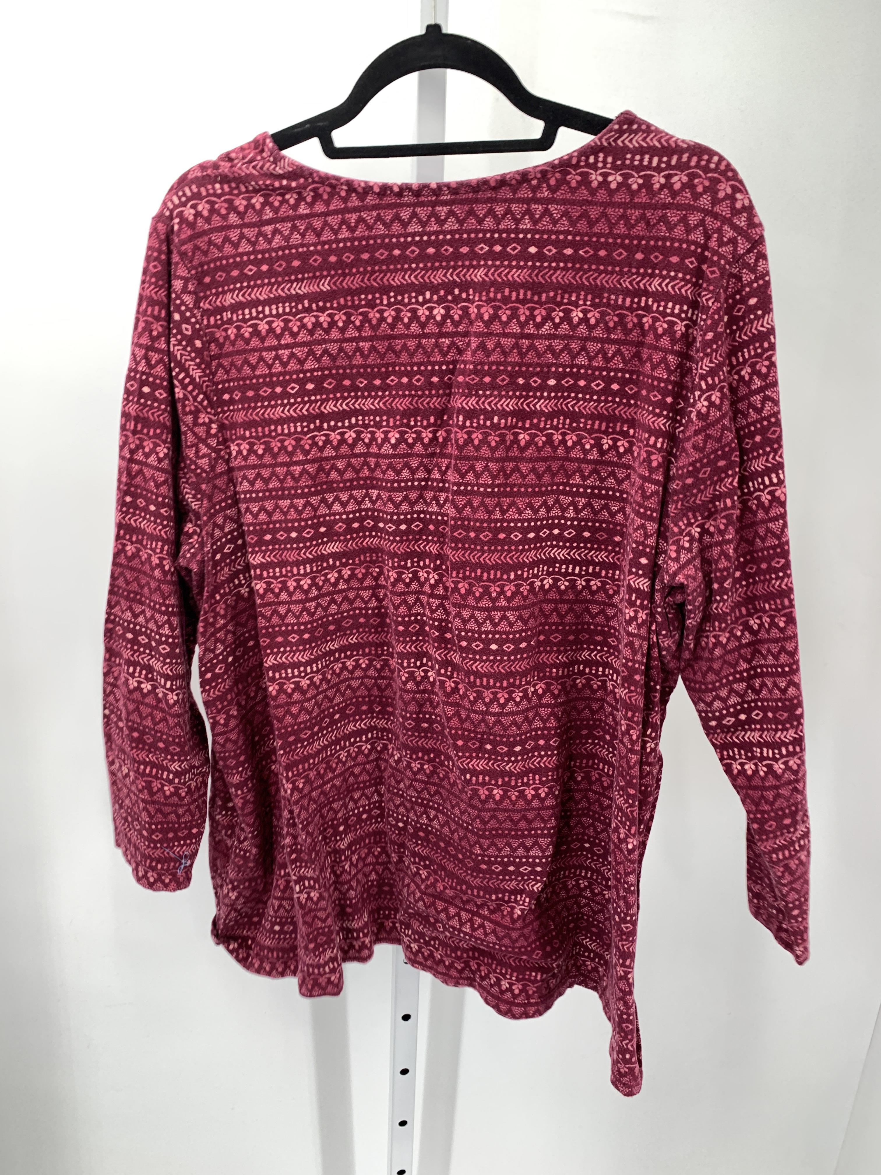 Catherine Size 1X Womens Long Sleeve Shirt