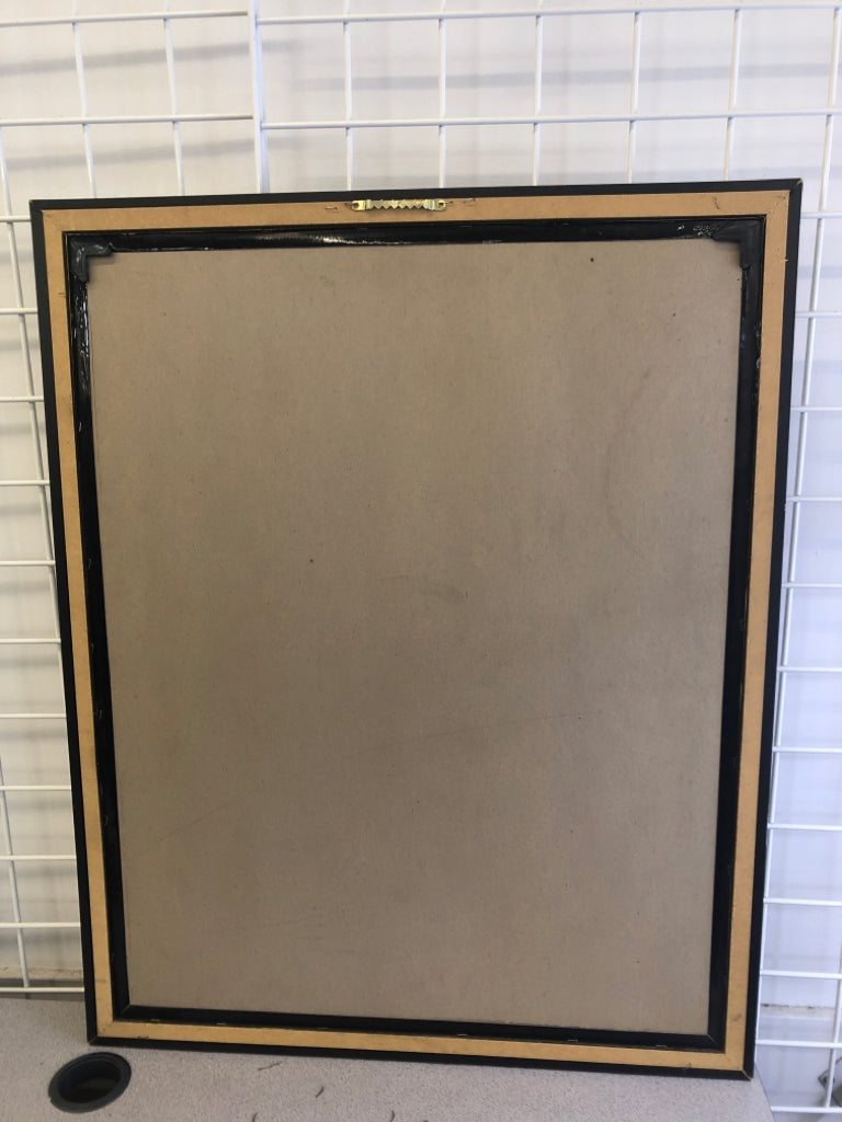 WOMAN WITH CURVED BACK FRAMED PICASSO PRINT.