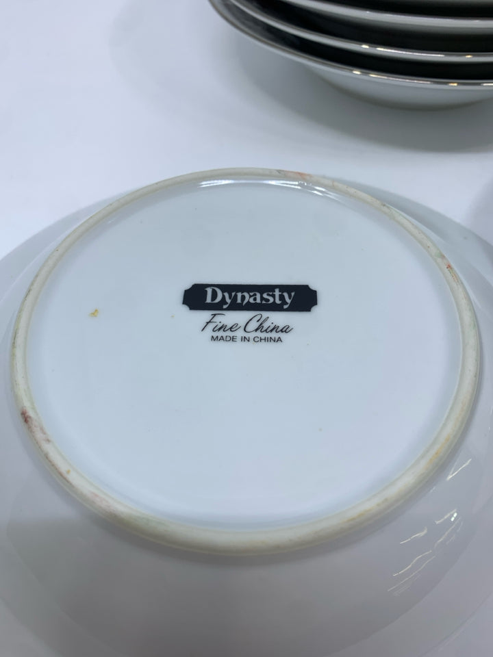 30PC DYNASTY RED FLORAL CHINA SET SERVICE FOR 6.