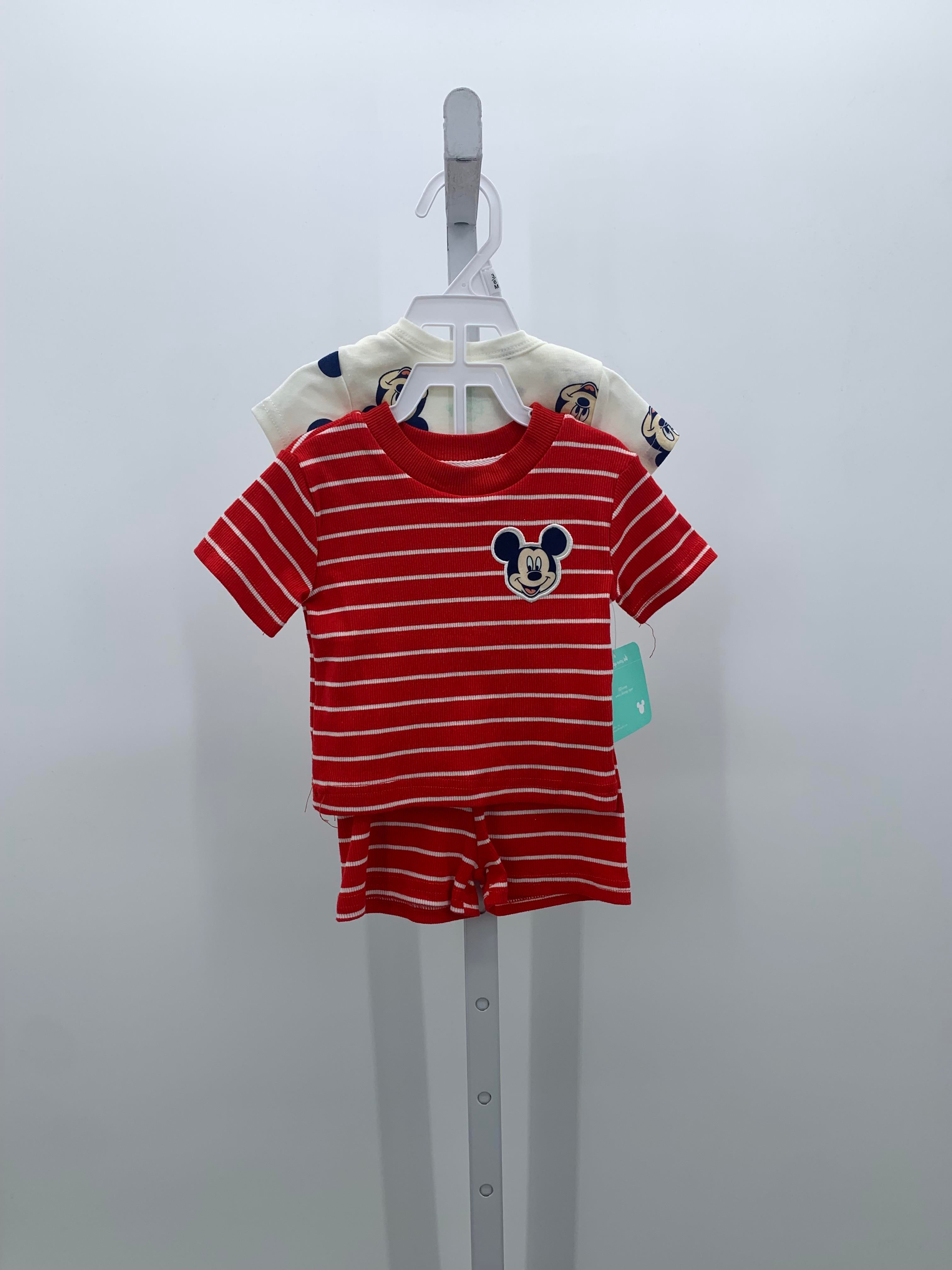 NEW MICKEY MOUSE TWO SHORT SLV SHIRT AND SHORTS