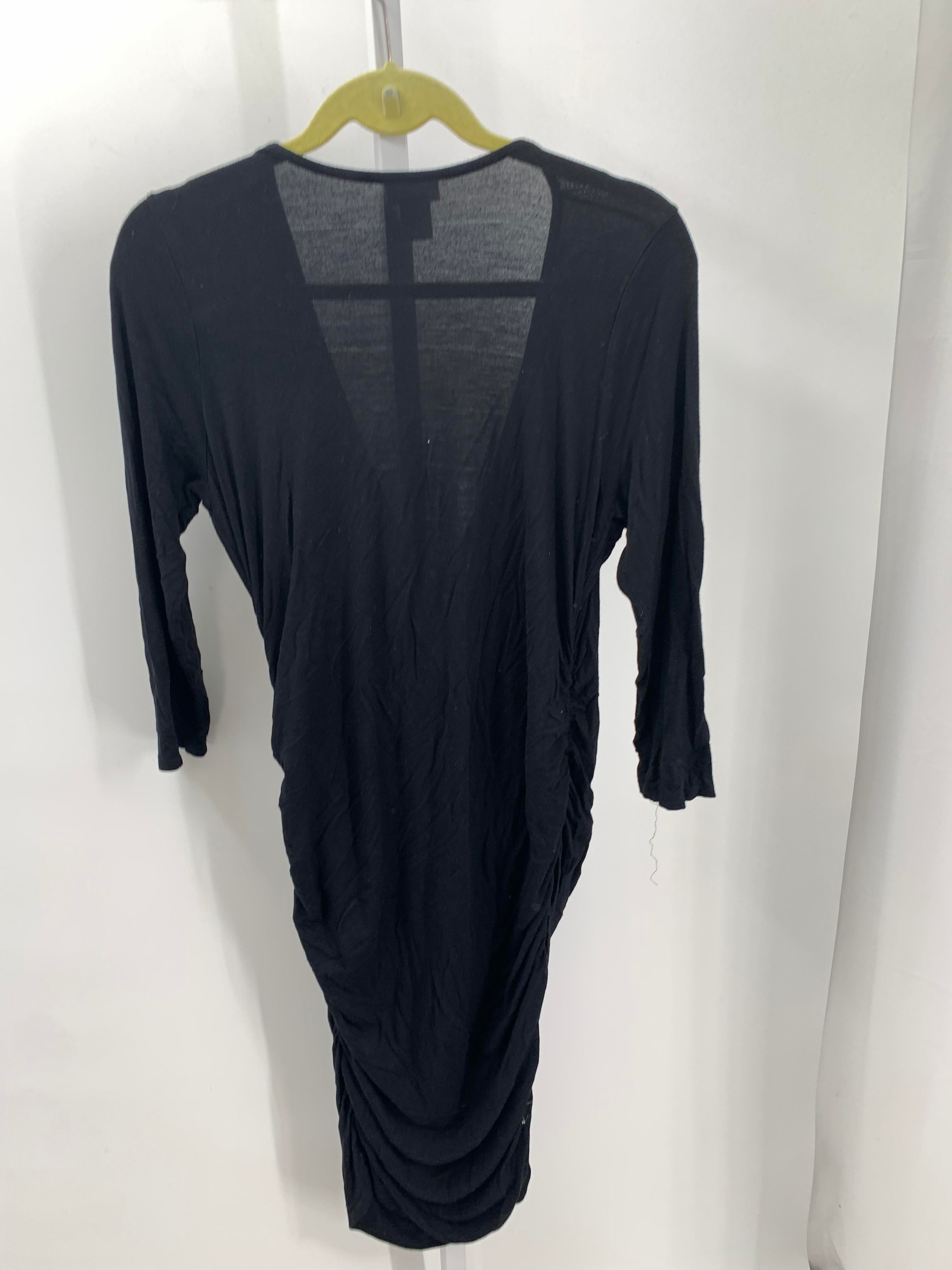 Motherhood Black Size Large Maternity Long Sleeve Dress