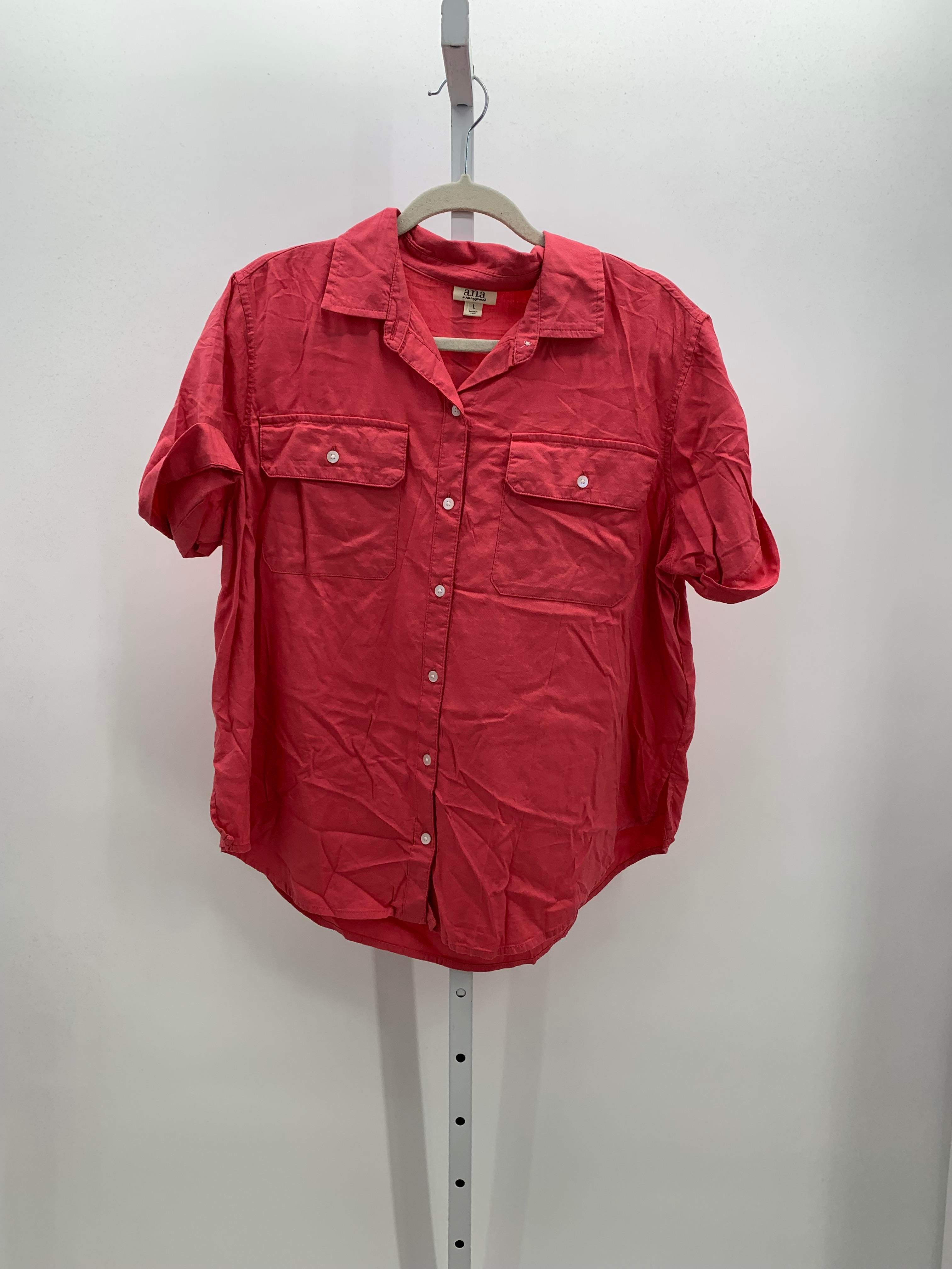A.N.A. Size Large Misses Short Sleeve Shirt
