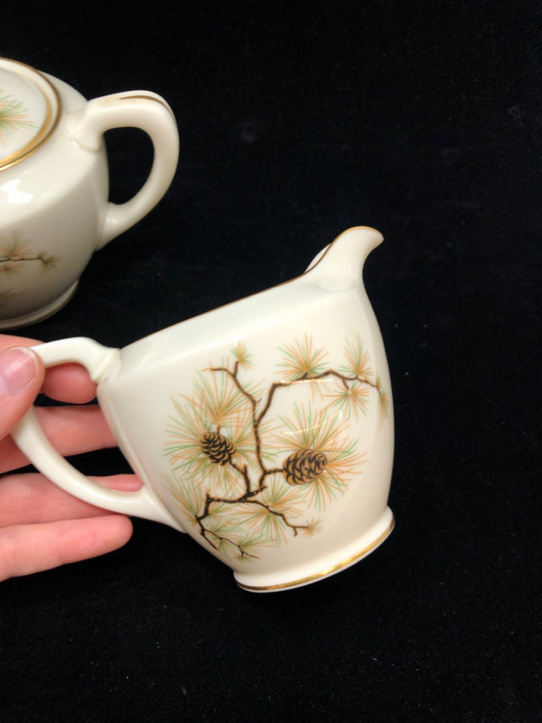 32PC PINECONE DISH SET - LENOX - SRV FOR 6.