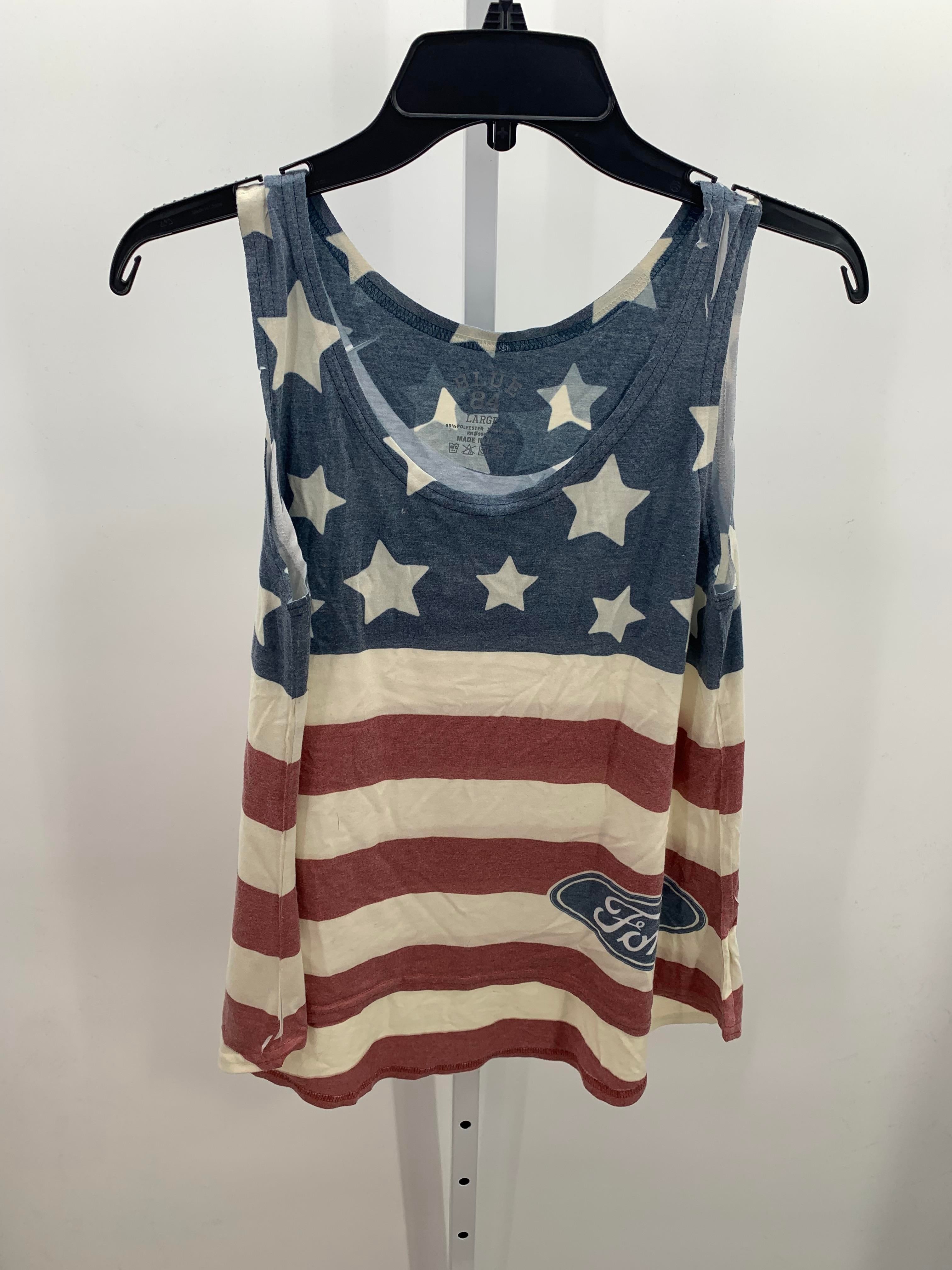 Blue 84 Size Large Juniors Tank