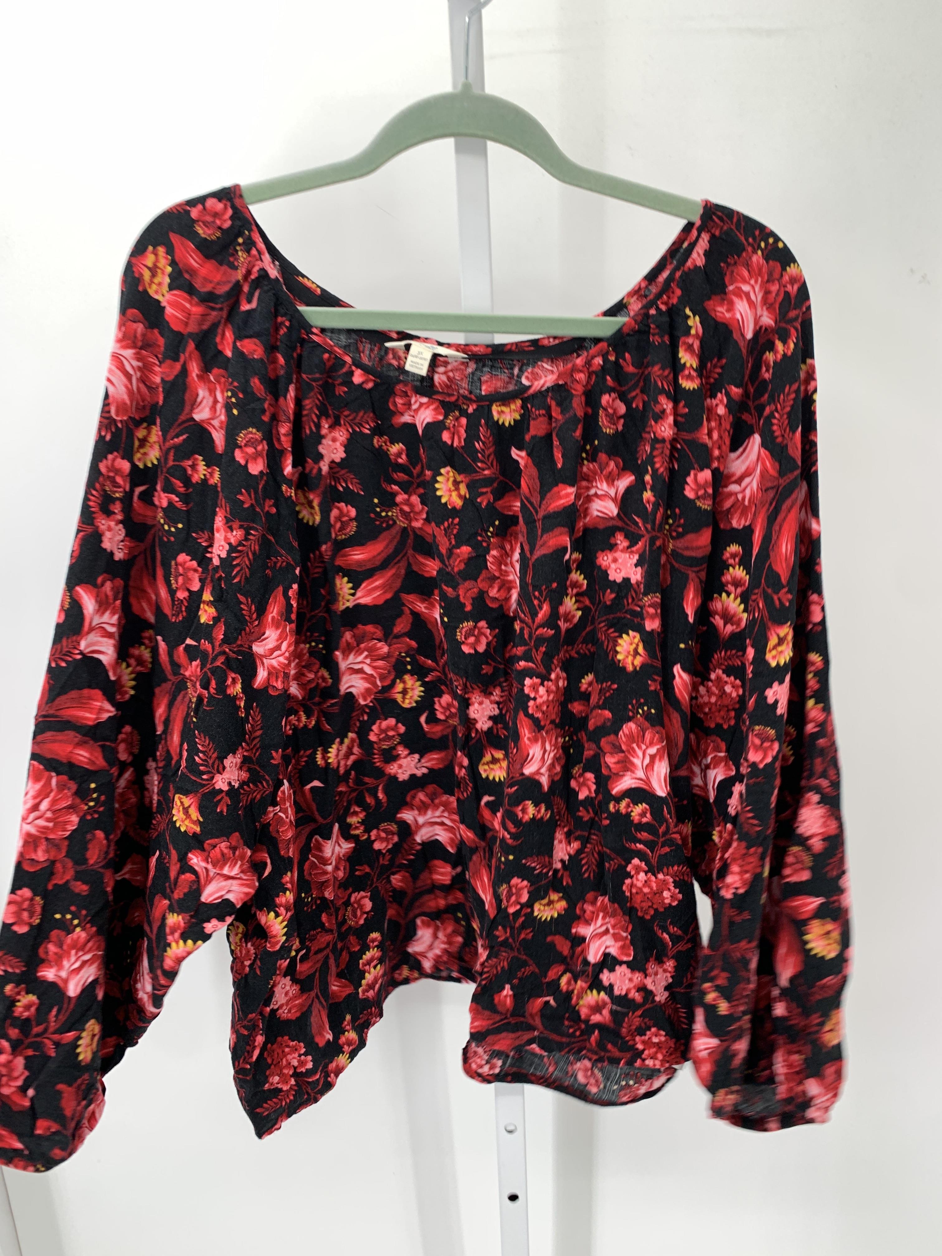Terra & Sky Size 3X Womens Long Sleeve Shirt