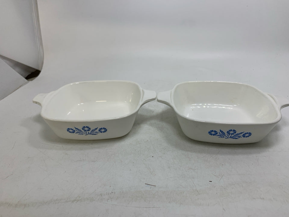 2 BLUE CORNFLOWER PETITE PANS.
