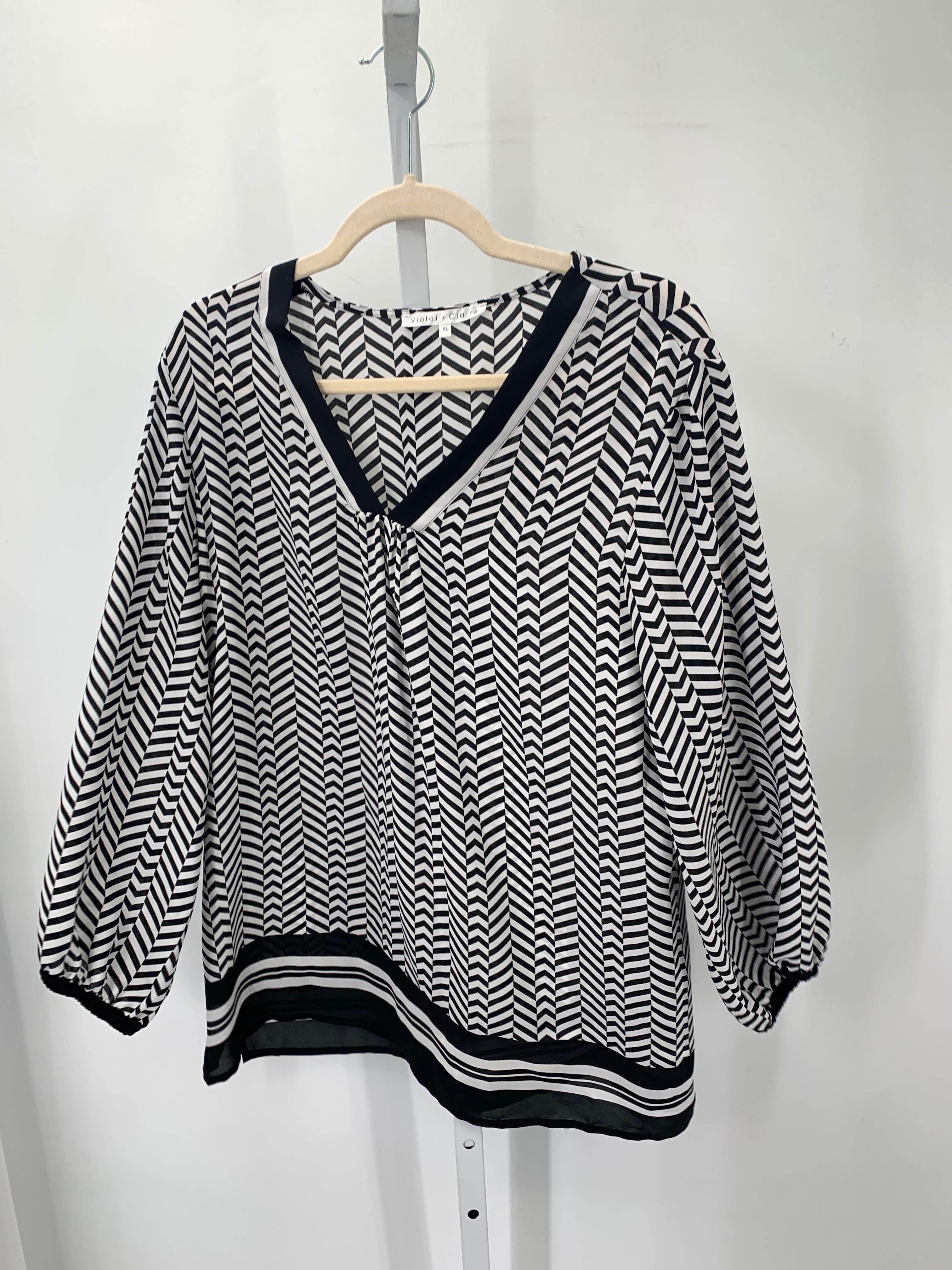 Violet & Claire Size Extra Large Misses 3/4 Sleeve Shirt