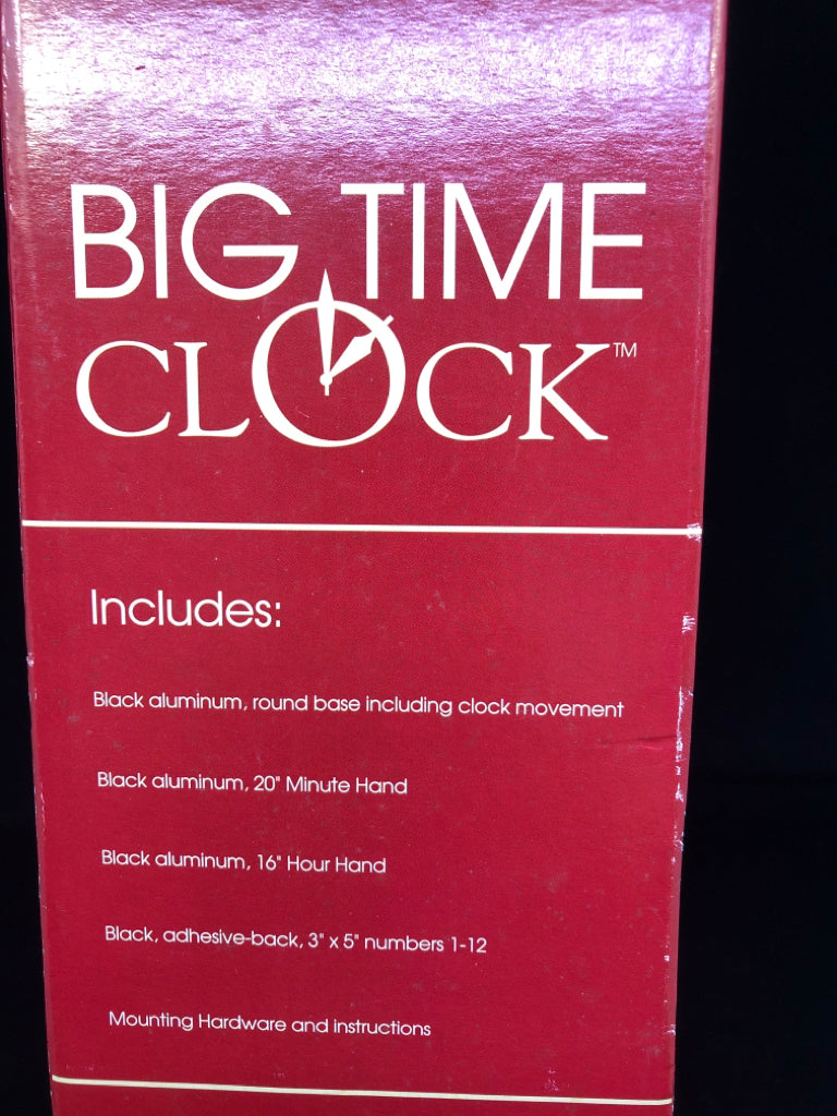NIB BIG TIME CLOCK WALL DECOR.