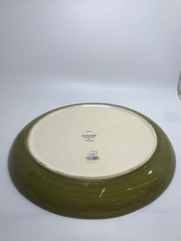 AMERICAN SIMPLICITY ORANGE & GREEN PLATTER.