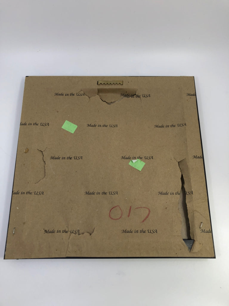 RED POPPY PRINT IN BLACK FRAME.