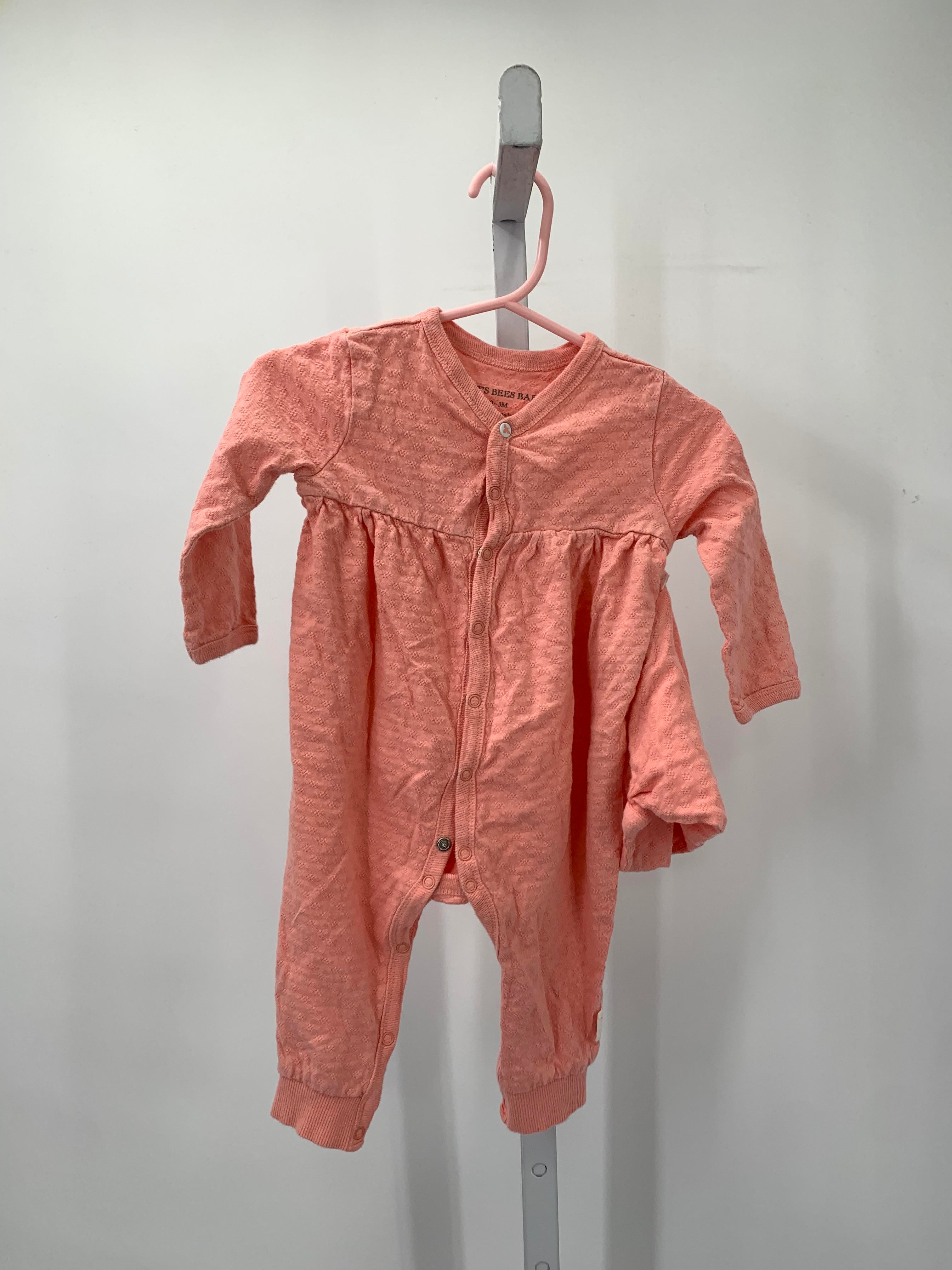 Burt's Bees Size 0-3 months Girls Long Slv. Romper