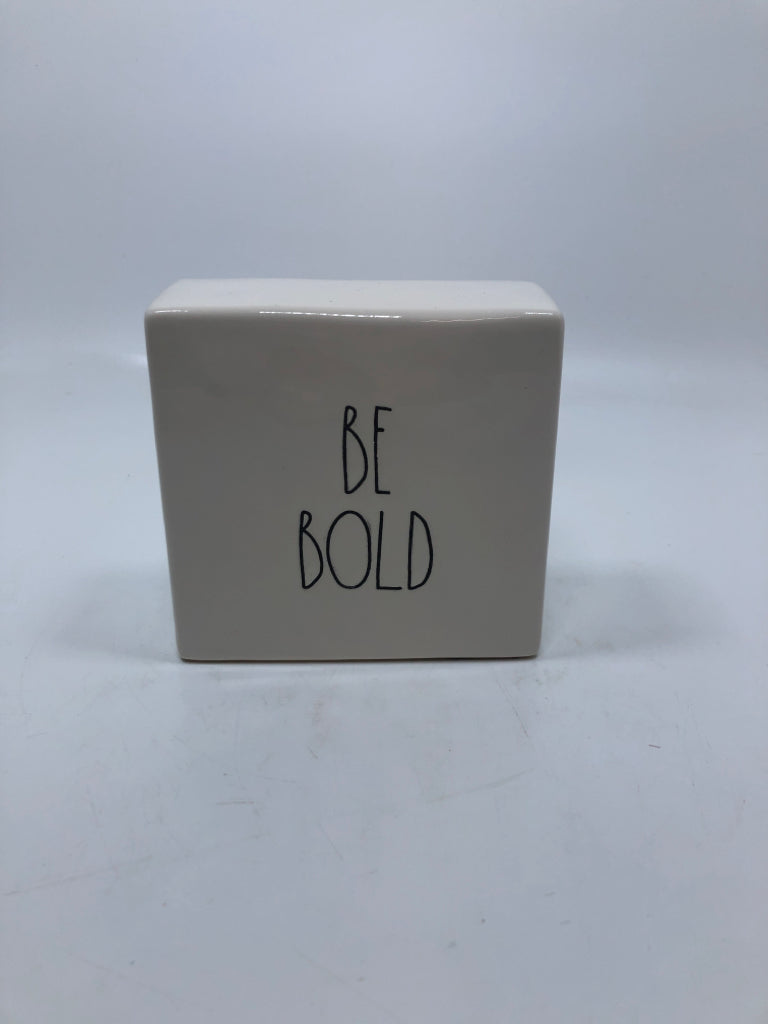 RAE DUNN BE BOLD CERAMIC BLOCK.