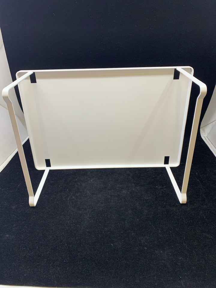 WHITE COMPUTER LAP TABLE.