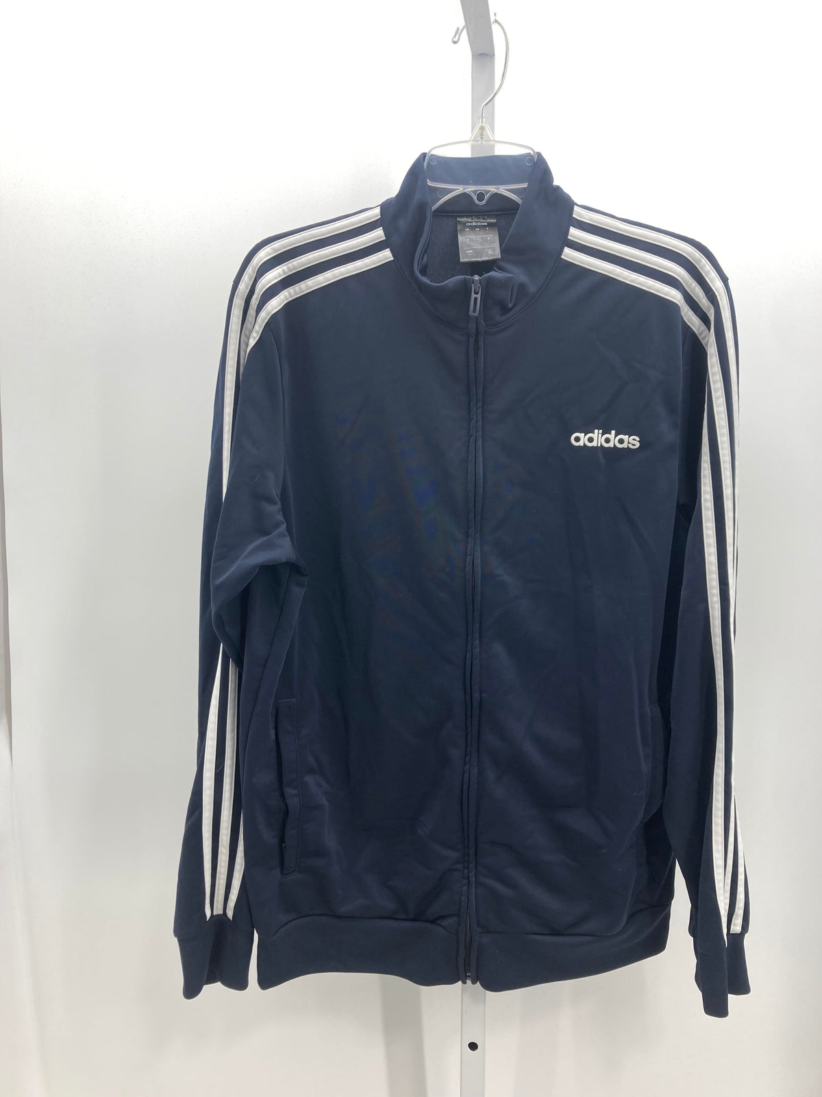 WHITE STRIPE ZIP KNIT JACKET