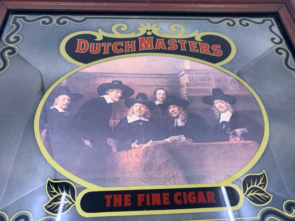 VTG DUTCH MASTERS CIGARS MEN W/ HATS MIRROR WALL ART.