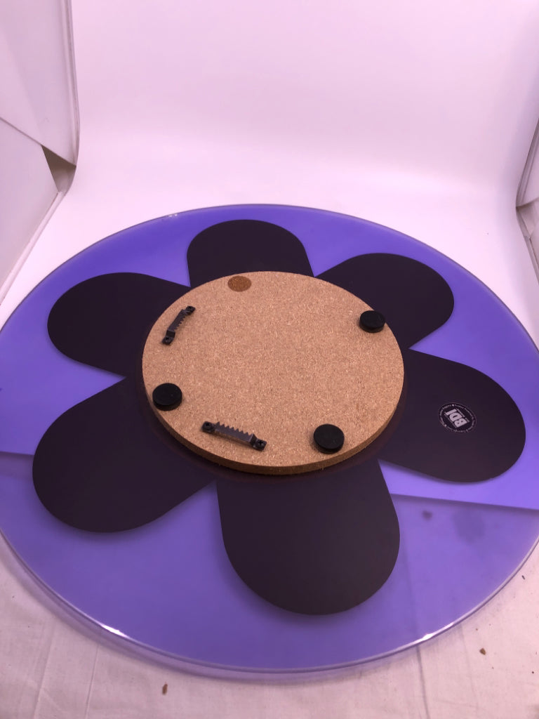 PURPLE FLOWER CIRCLE MIRROR BDI OLA BY ANDREA RUGGIERO.