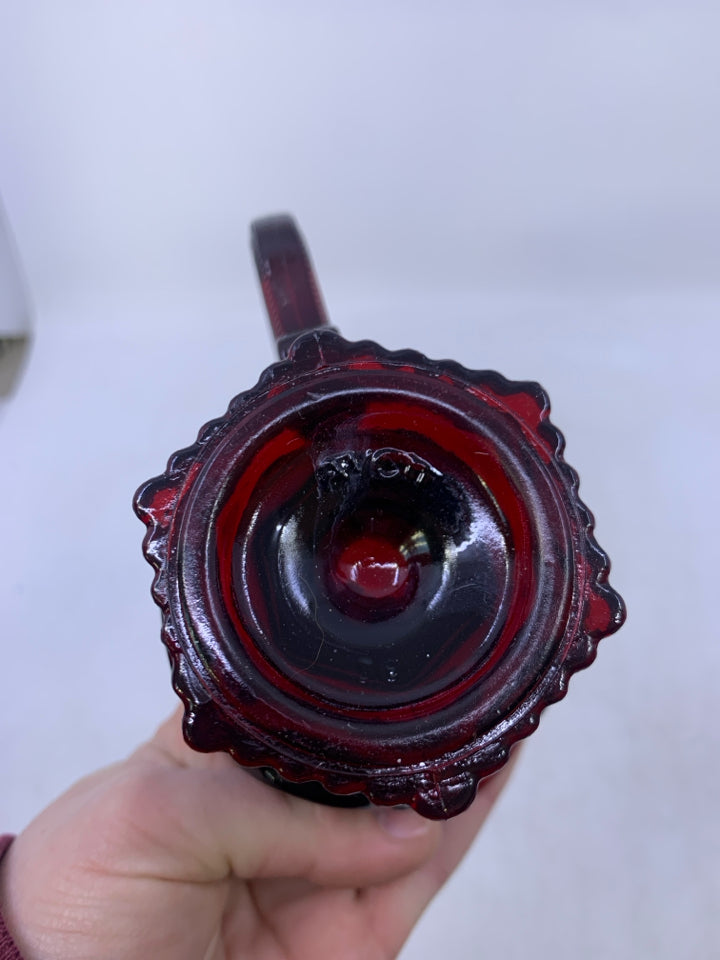 VTG FOOTED GLASS CREAMER.