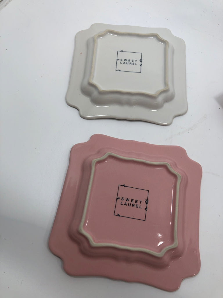 NIB 4PC SWEET LAUREL 6" DESSERT PLATES.