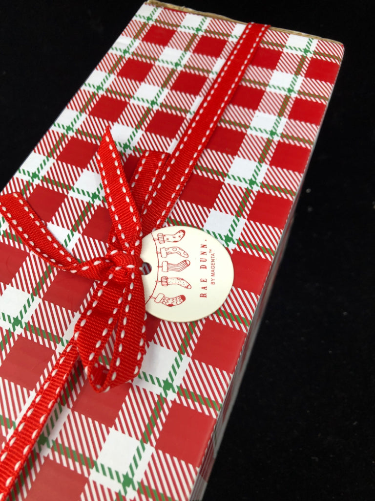 NIB RAE DUNN CANDY CANE CANISTER/ COCOA MUG SET.