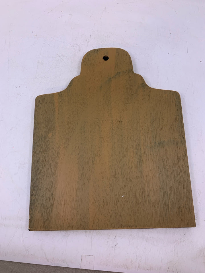 WOOD SIMPLIFY WALL ART W/ YELLOW HOUSE TREES.