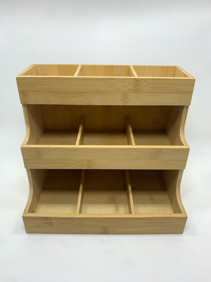 3 TIER BAMBOO TEA BAG ORGANIZER.