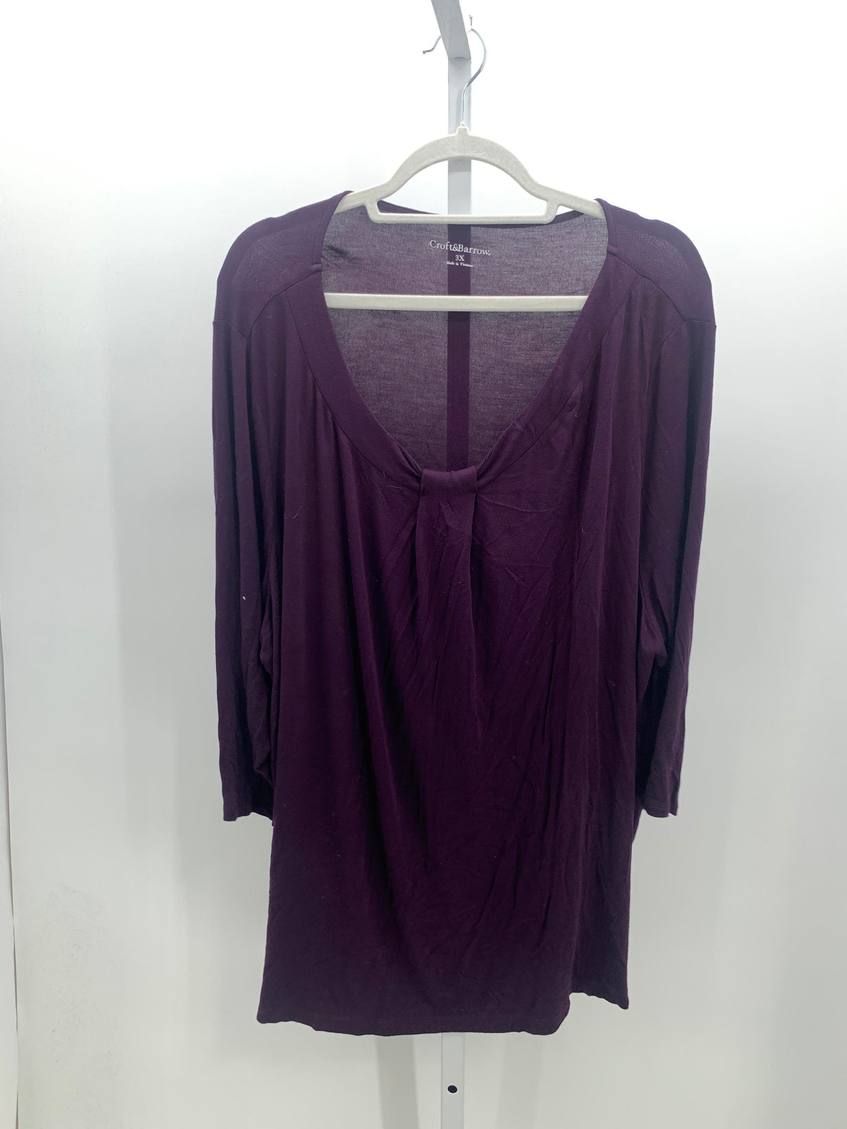 Croft & Barrow Size 3X Womens 3/4 Sleeve Shirt