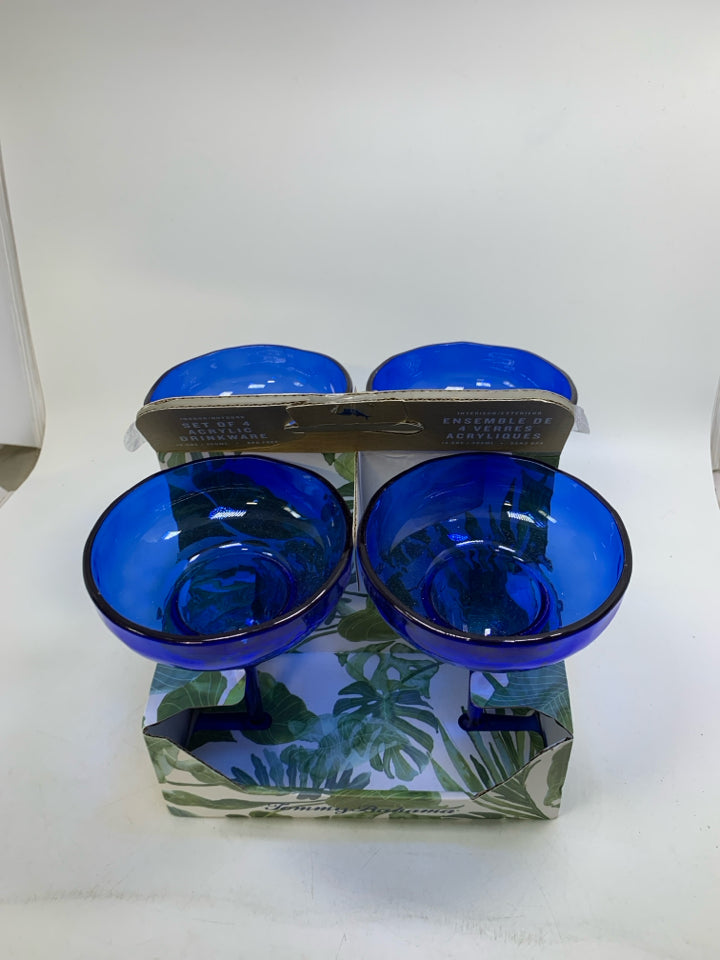 NIP 4 COBALT BLUE ACRYLIC MARGARITA SET.