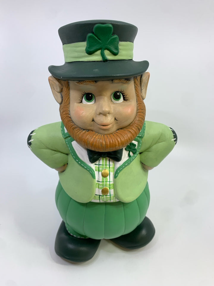 HAND-PAINTED LEPRECHAUN COOKIE-JAR.